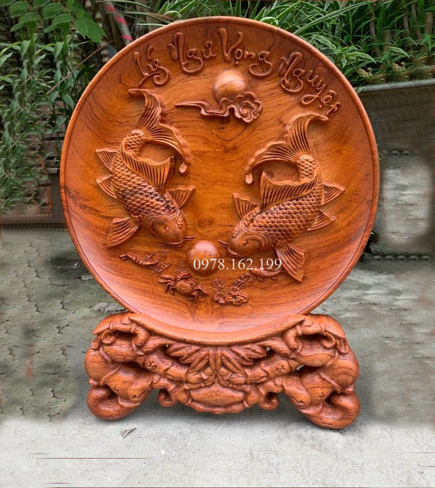 Tranh đĩa lý ngư vọng nguyệt - Ảnh 3