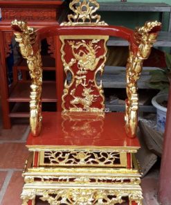 Ngai thờ Phượng sơn son thếp vàng gỗ gụ NTP1