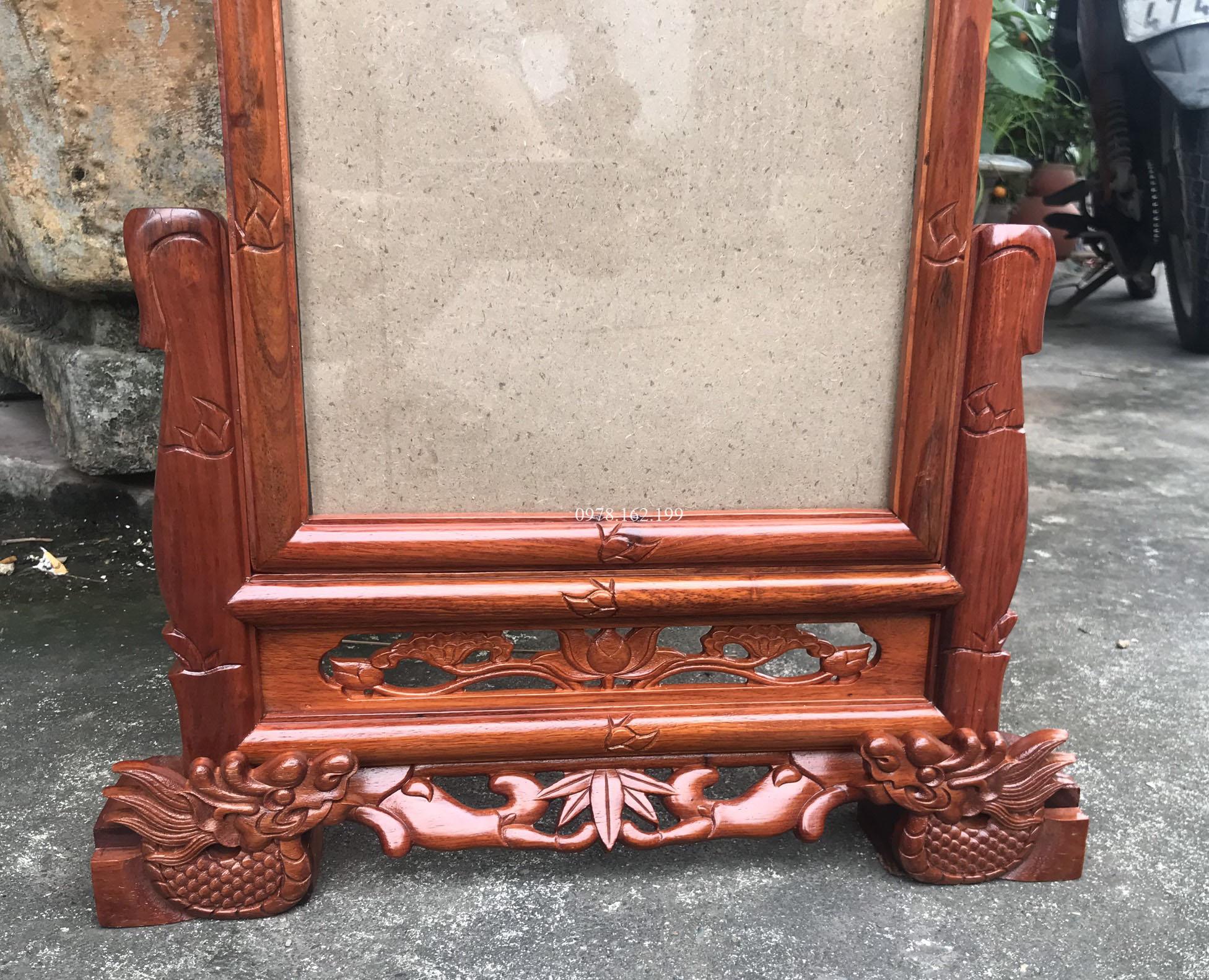 Khung Ảnh Thờ Gỗ Hương Song Long REQO - Ảnh 2