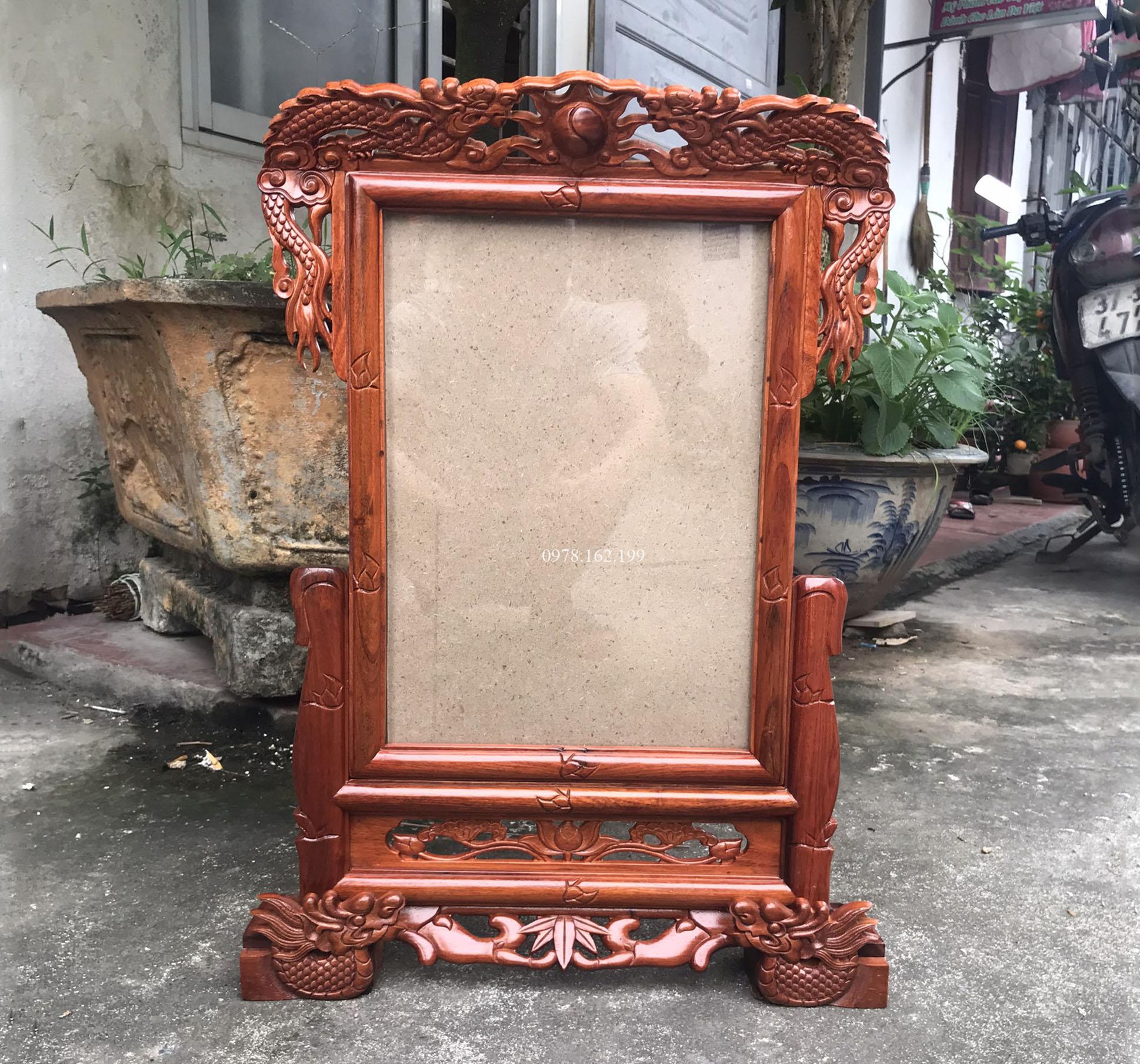 Khung Ảnh Thờ Gỗ Hương Song Long REQO - Ảnh 3