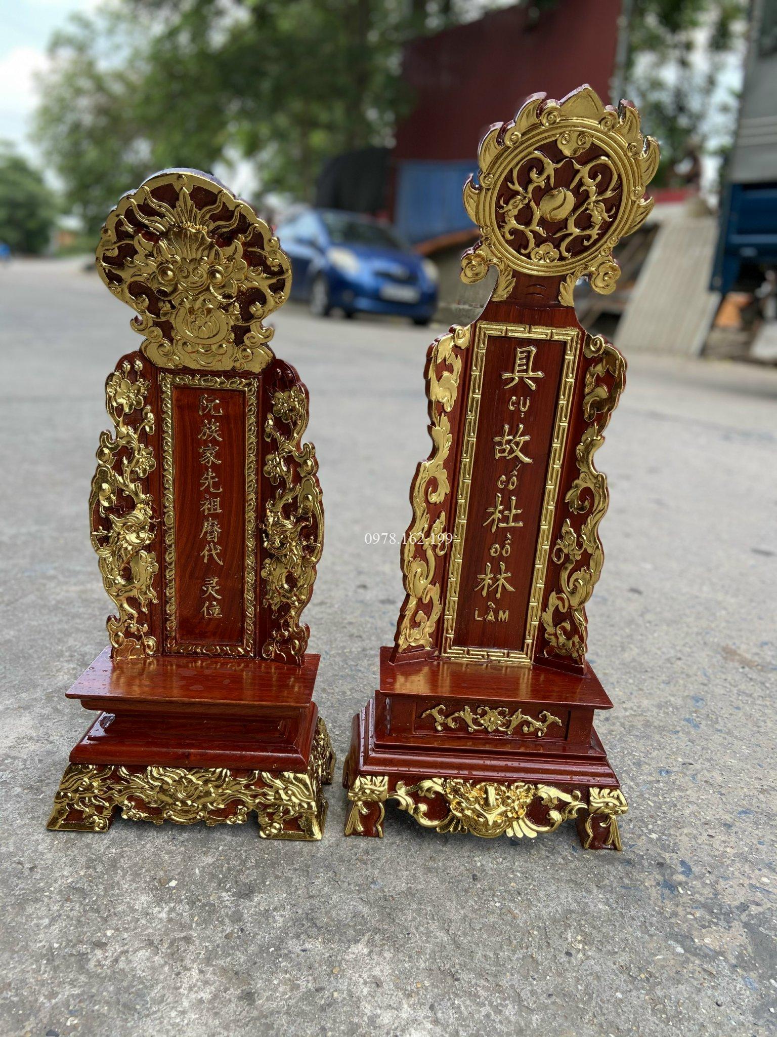 Bài Vị Thờ Gỗ Hương Cửu Huyền Thất Tổ DSF889 - Ảnh 3