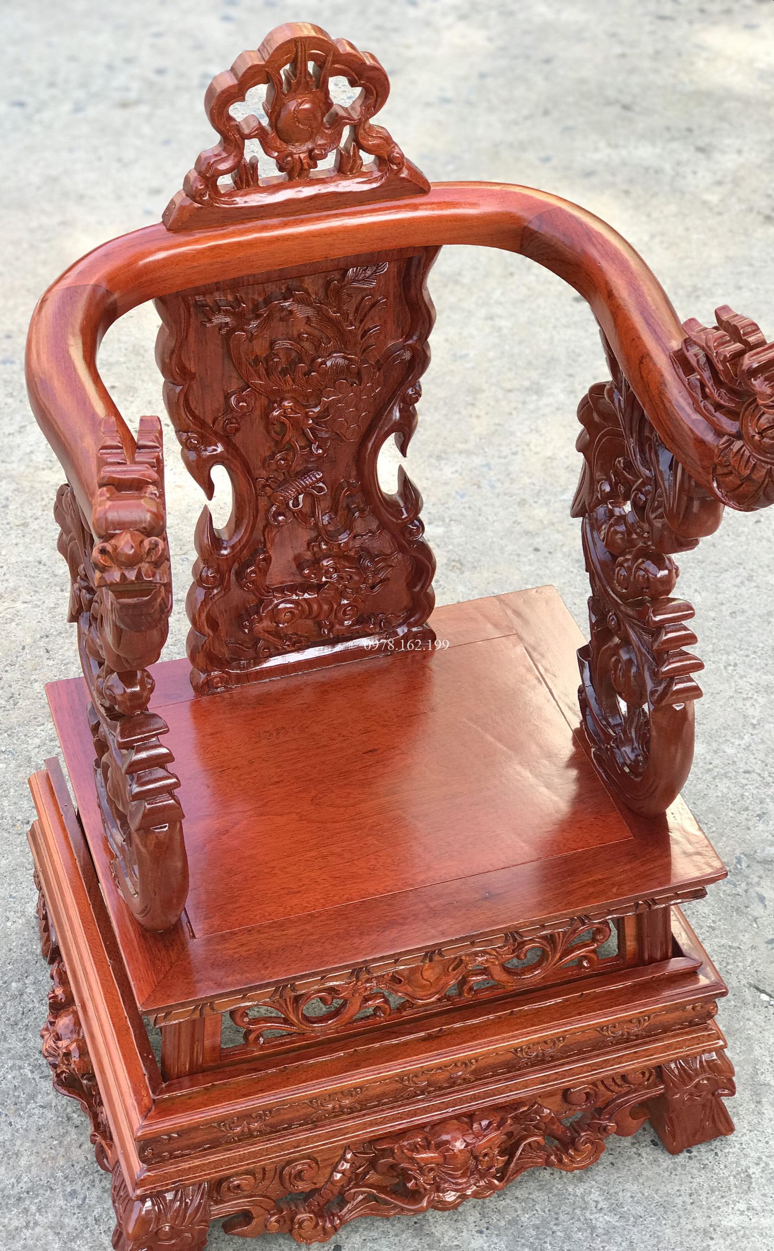 Ngai thờ gỗ gụ đục Phượng NTP2 - Ảnh 11