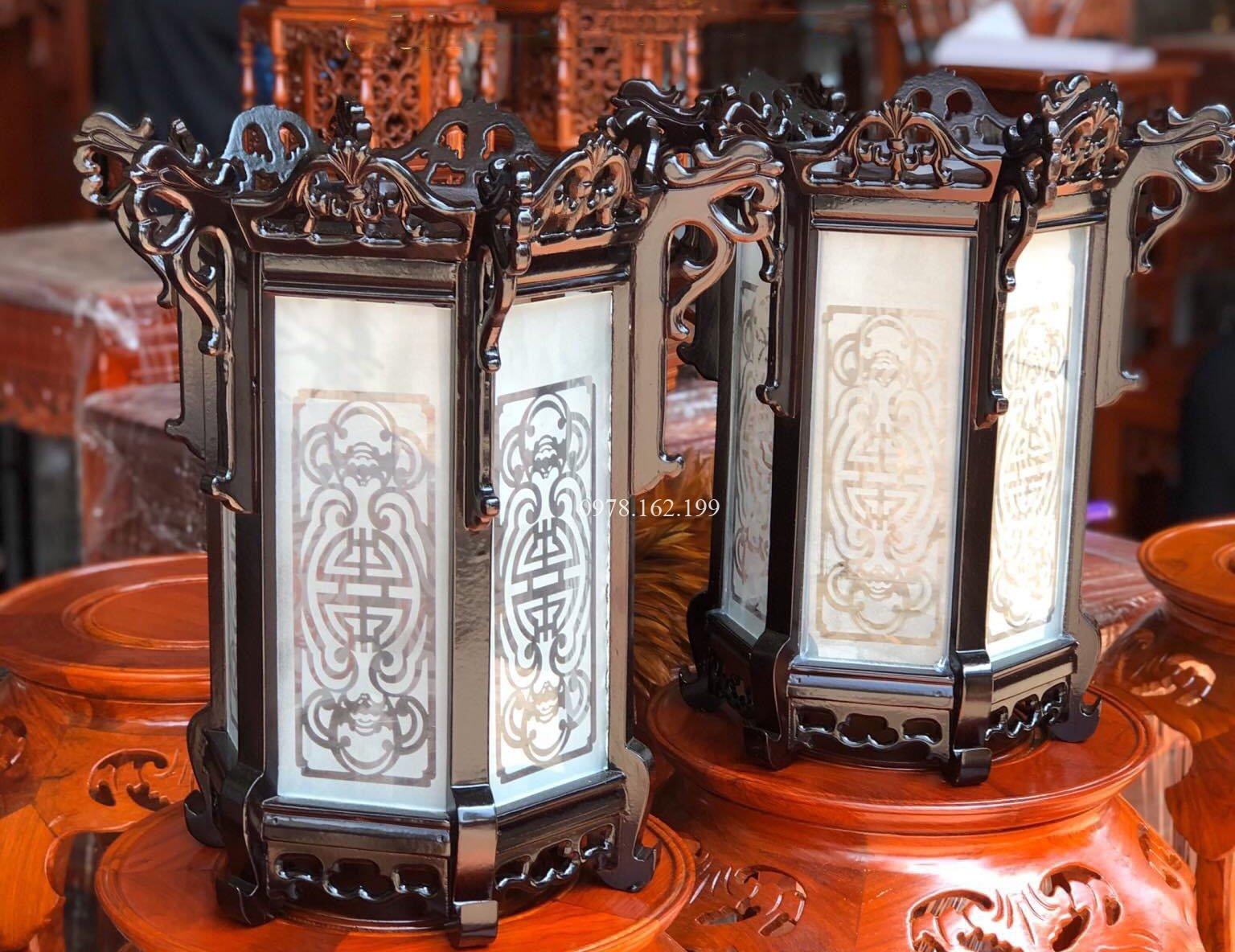 Đèn thả trần gỗ hương mặt kính MS45 - Ảnh 6