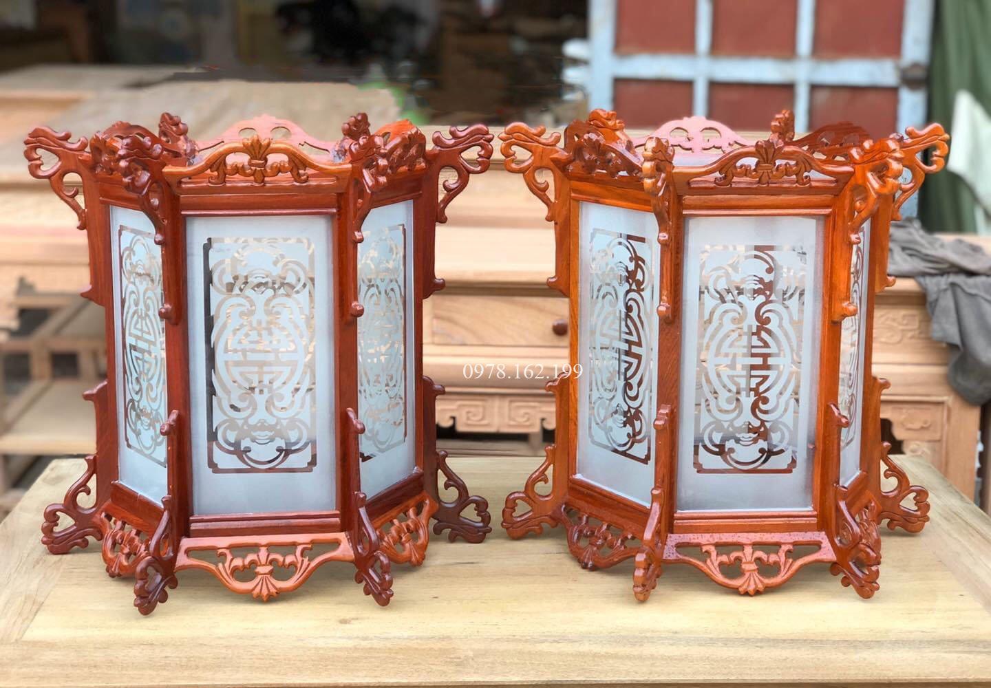 Đèn thả trần gỗ hương mặt kính MS45 - Ảnh 5