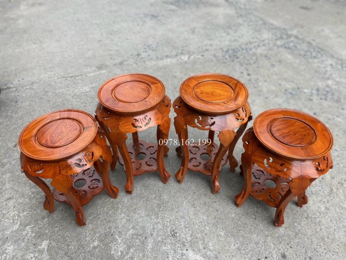 Đôn lá chầu gỗ hương MS50 - Ảnh 6