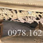 Đôn góc chạm hoa mai gỗ gụ MS70 - Ảnh 2