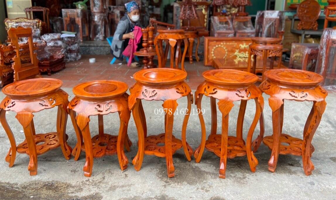 Đôn lá chầu gỗ hương MS50 - Ảnh 4