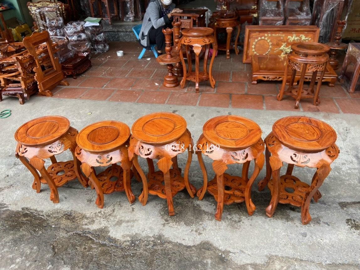 Đôn lá chầu gỗ hương MS50 - Ảnh 3