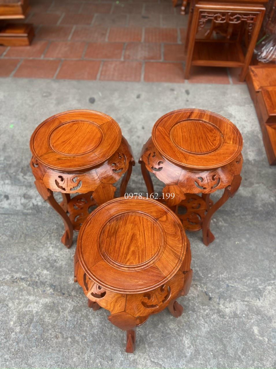 Đôn lá chầu gỗ hương MS50 - Ảnh 7