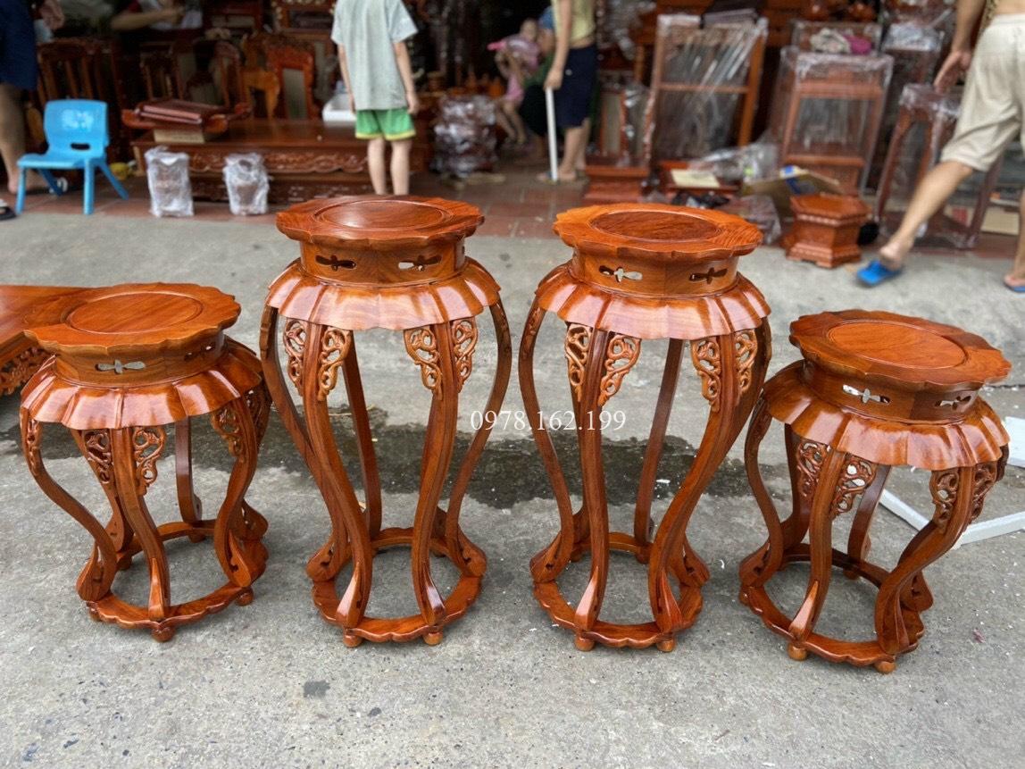 Đôn sen gỗ hương MS70