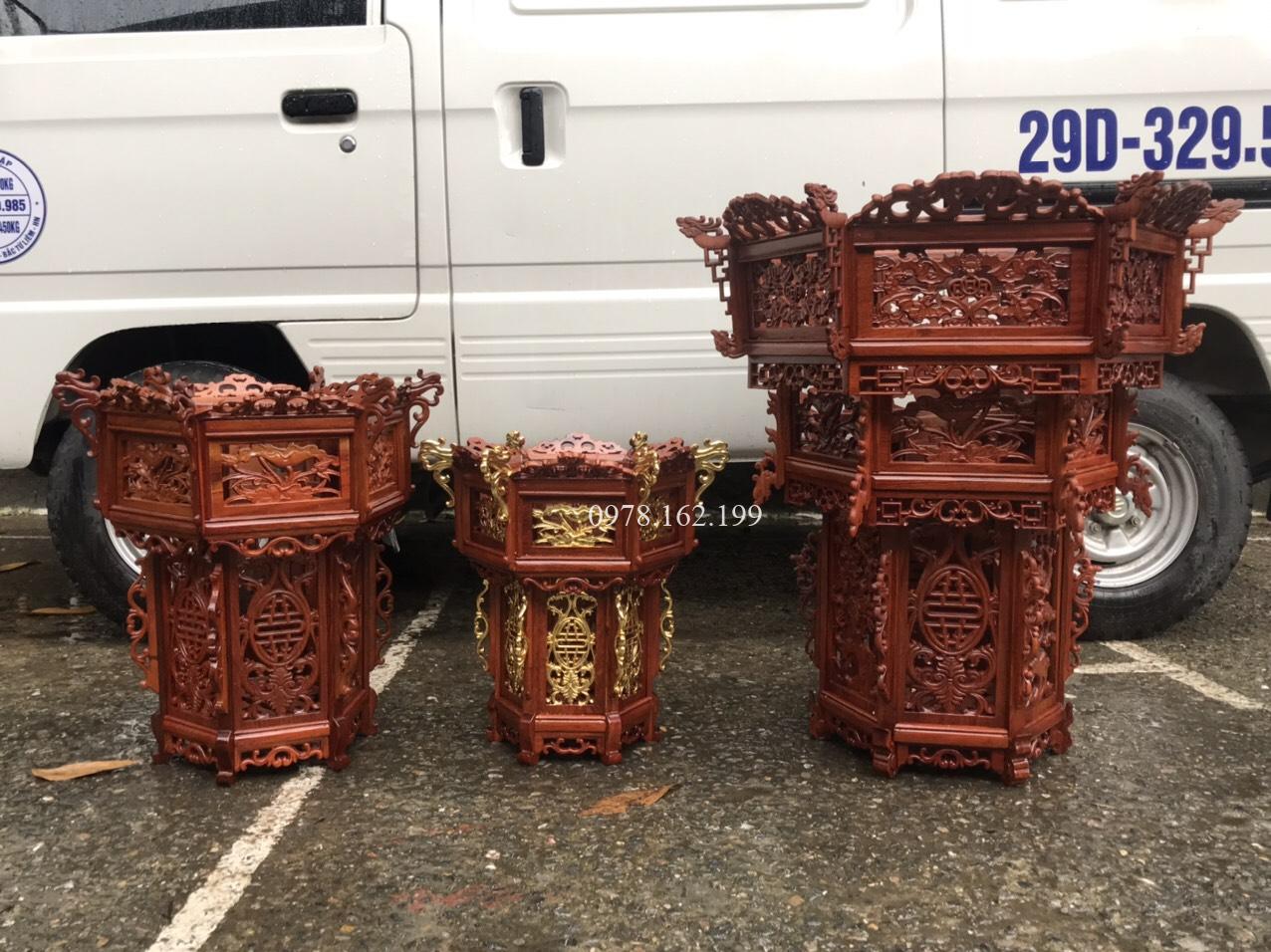 Đèn lồng thả trần dát vàng MS45 - Ảnh 4