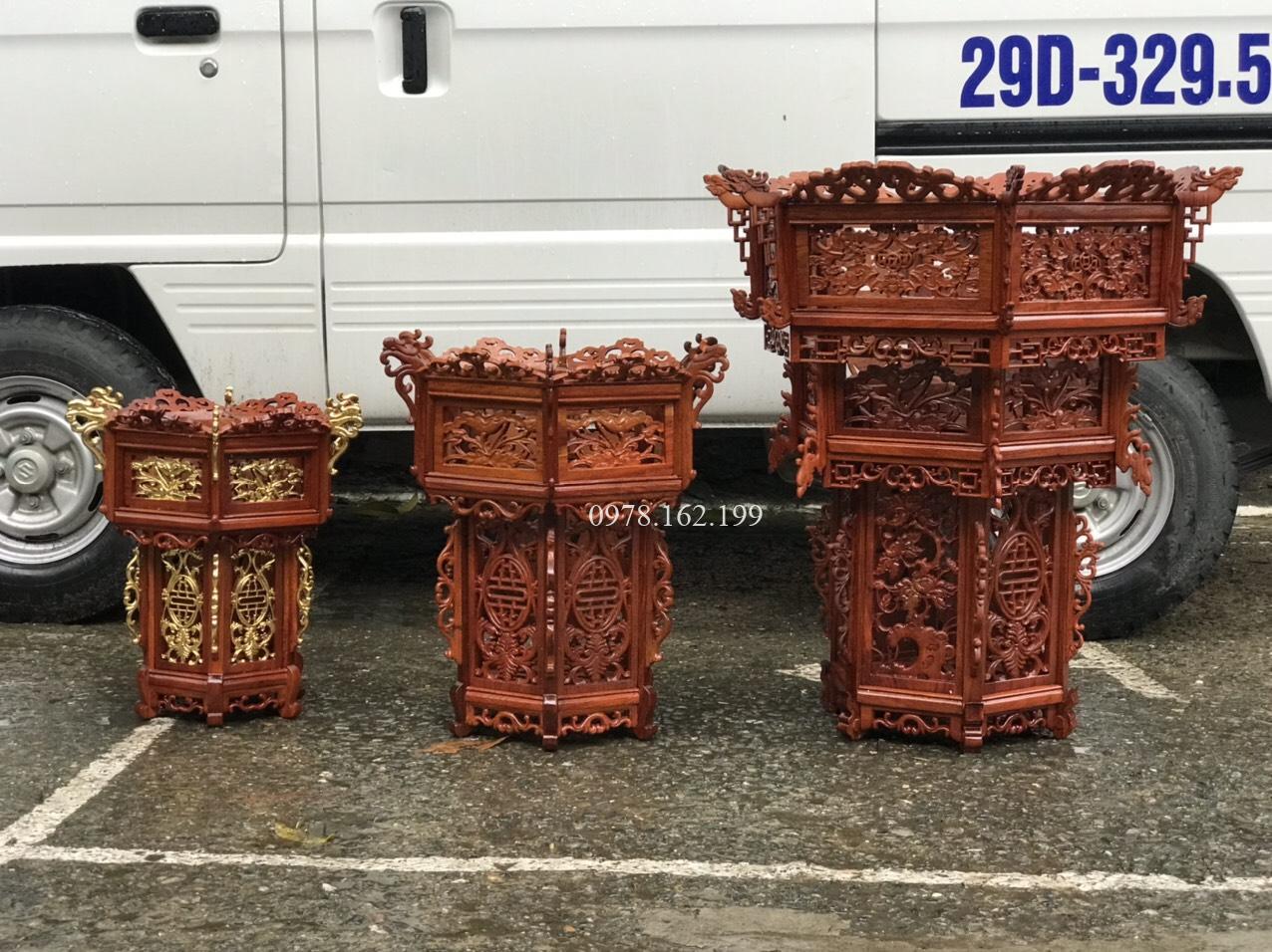 Đèn lồng thả trần dát vàng MS45 - Ảnh 3