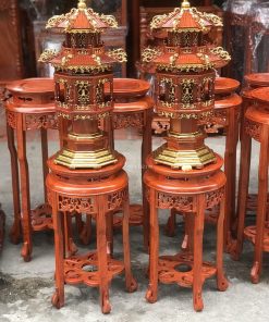 Đèn tháp 2 tầng dát vàngMS80