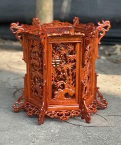 Đèn lồng tứ quý gỗ hương