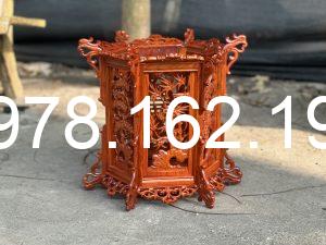 Đèn lồng tứ quý gỗ hương