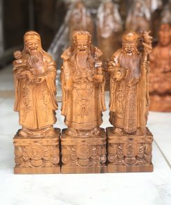 Tượng Tam Đa Phúc Lộc Thọ Gỗ Bách Xanh MS30