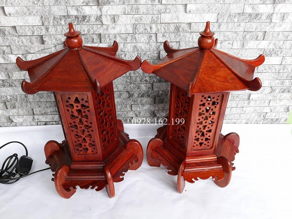Đèn thờ lục lăng gỗ hương MS41 - Ảnh 4