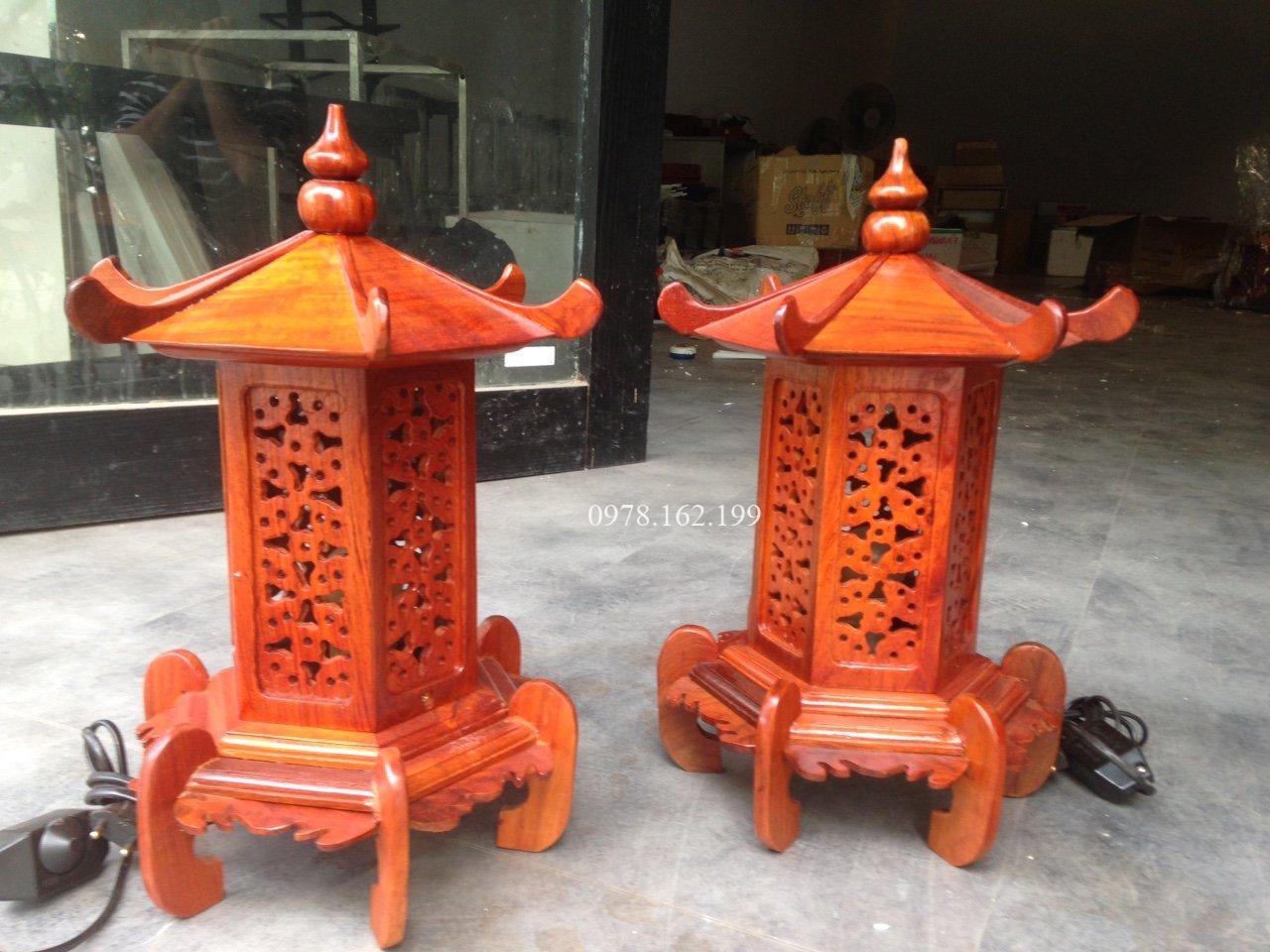 Đèn thờ lục lăng gỗ hương MS41 - Ảnh 5