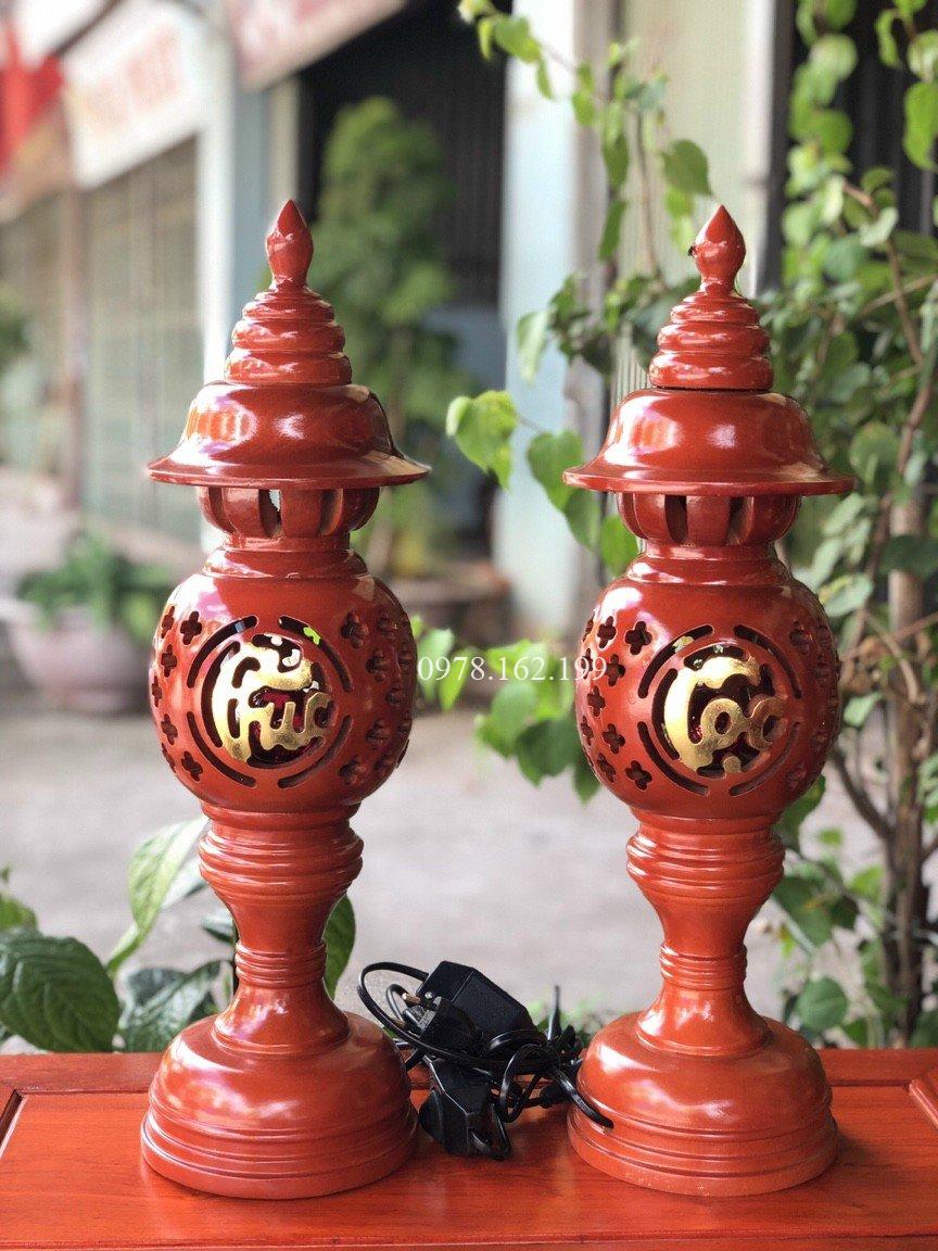 Đèn thờ Phúc Lộc Thọ dát vàng - Ảnh 4