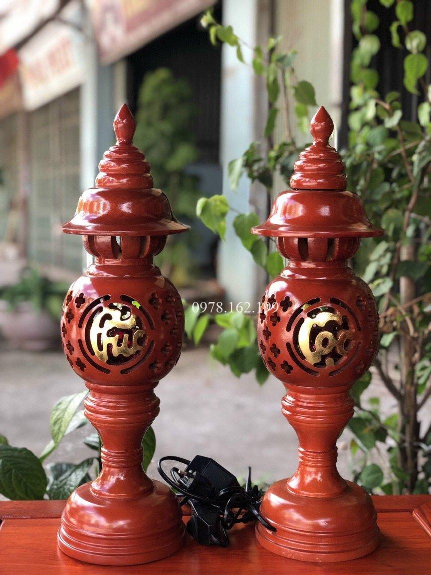 Đèn thờ Phúc Lộc Thọ dát vàng - Ảnh 2