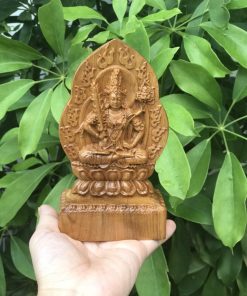 Tượng Hư Không Tạng gỗ bách xanh