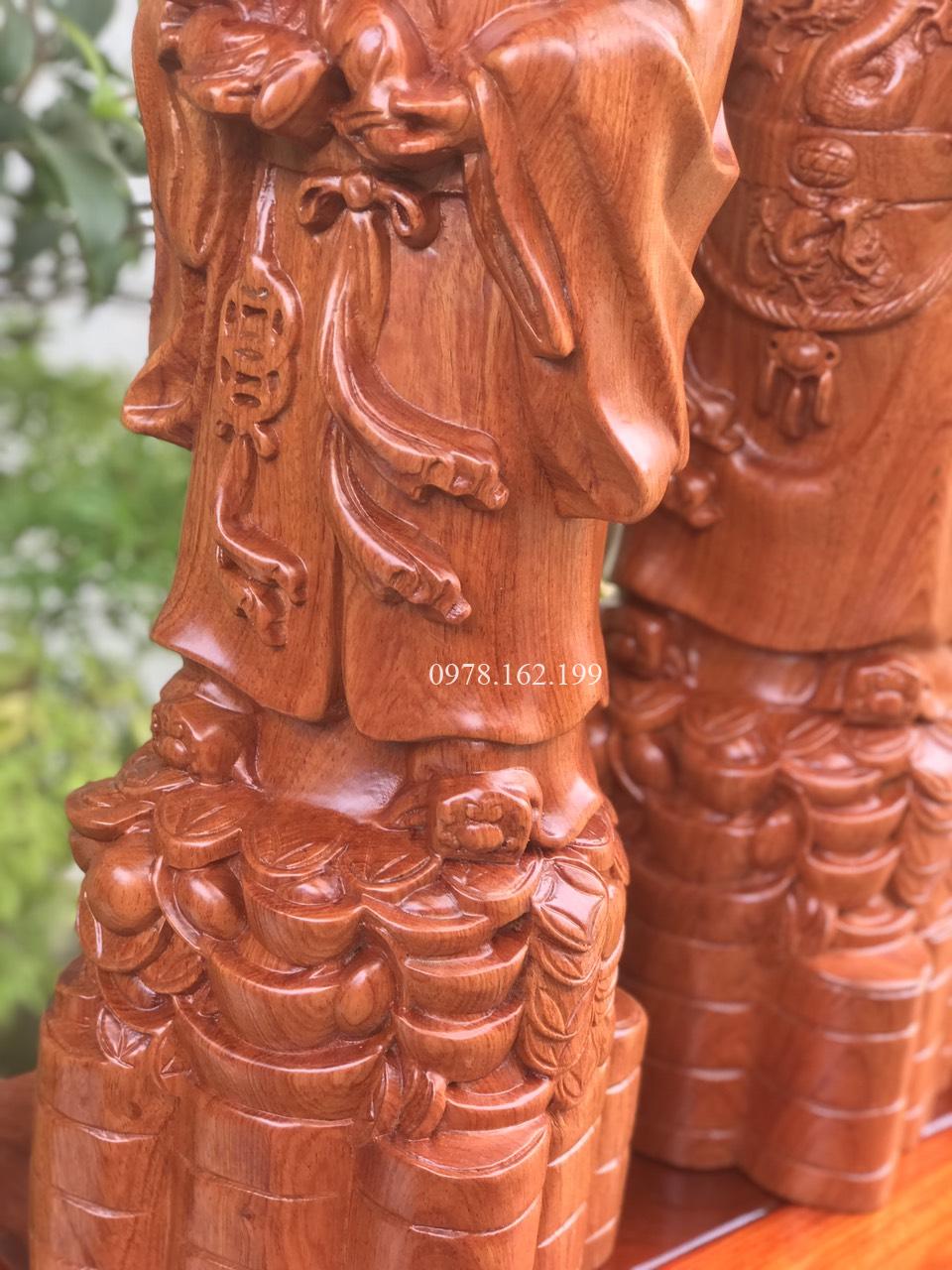 Tượng Tam Đa Phúc Lộc Thọ Gỗ Hương MS50 - Ảnh 7