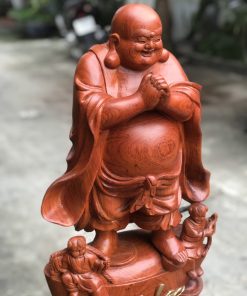 Tượng Ngài Di Lặc Chúc Phúc Gỗ Hương Đá MS70