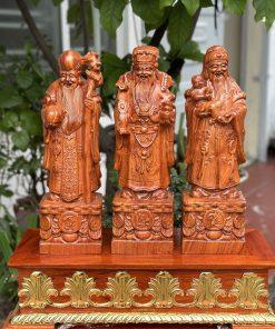 Tượng Tam đa Phúc Lộc Thọ gỗ hương MS50
