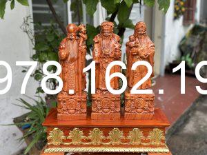 Tượng Tam đa Phúc Lộc Thọ gỗ hương MS50