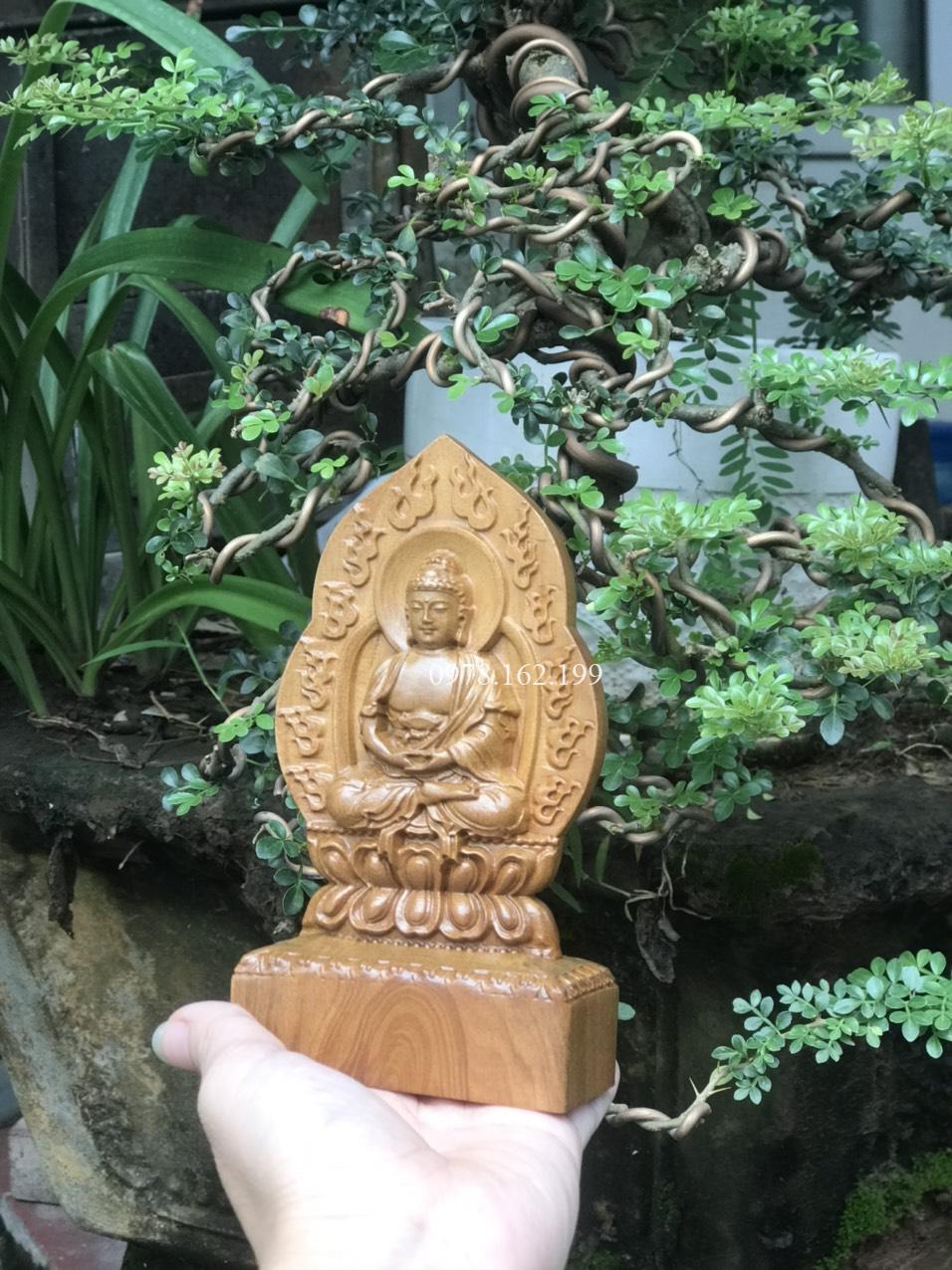 Tượng Thích Ca Gỗ Bách Xanh - Ảnh 5