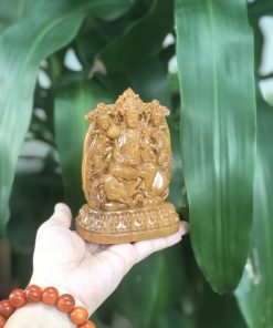 Tượng bản mệnh Phổ Hiền Bồ Tát gỗ bách xanh