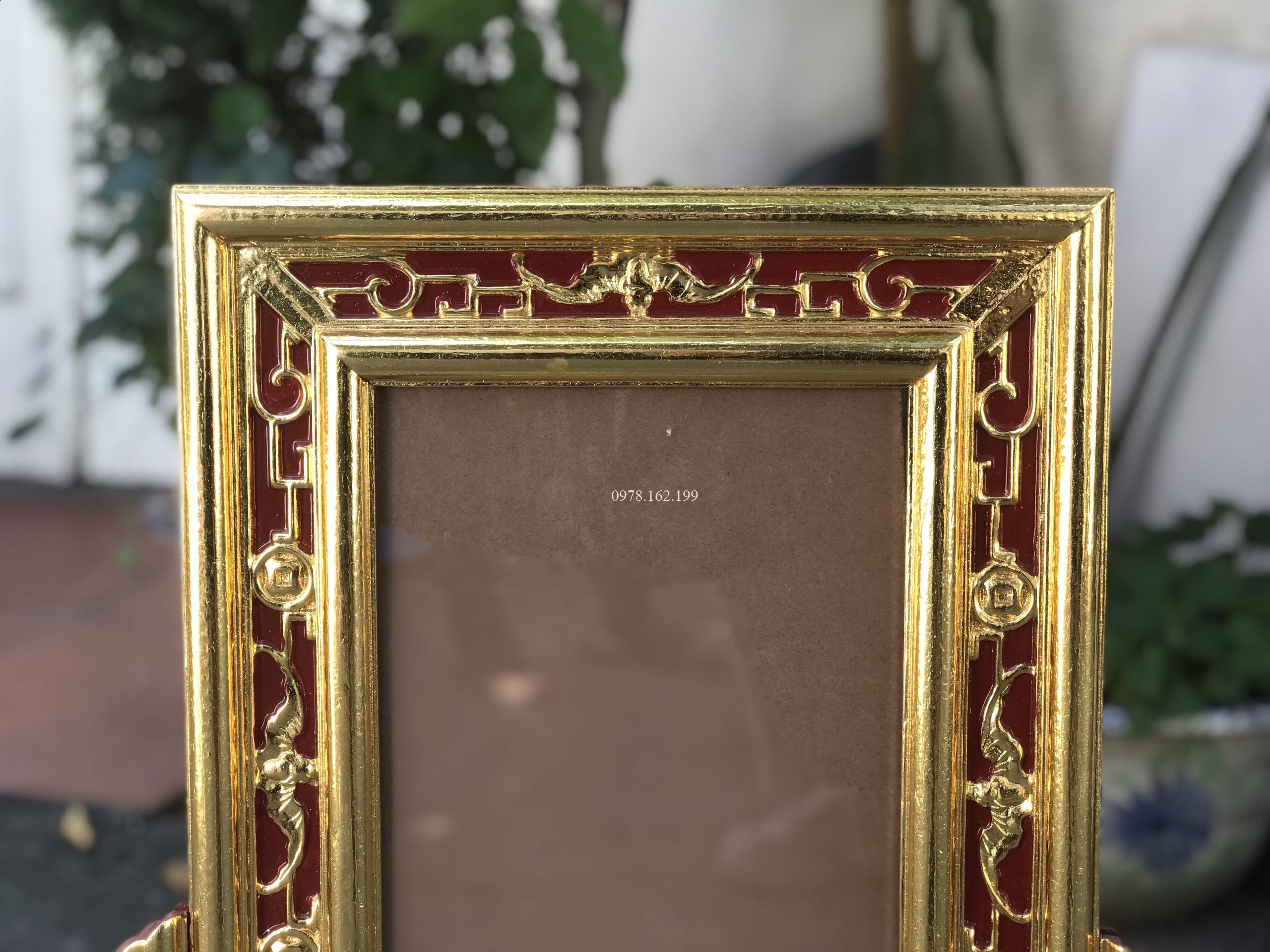 Khung ảnh thờ tứ linh sơn son thếp vàng - Ảnh 4