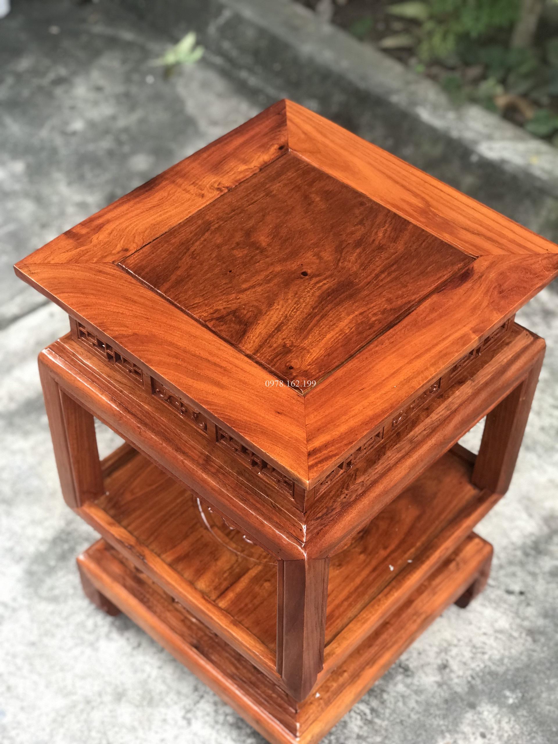 Đôn đèn gỗ hương cao cấp MS60 - Ảnh 6