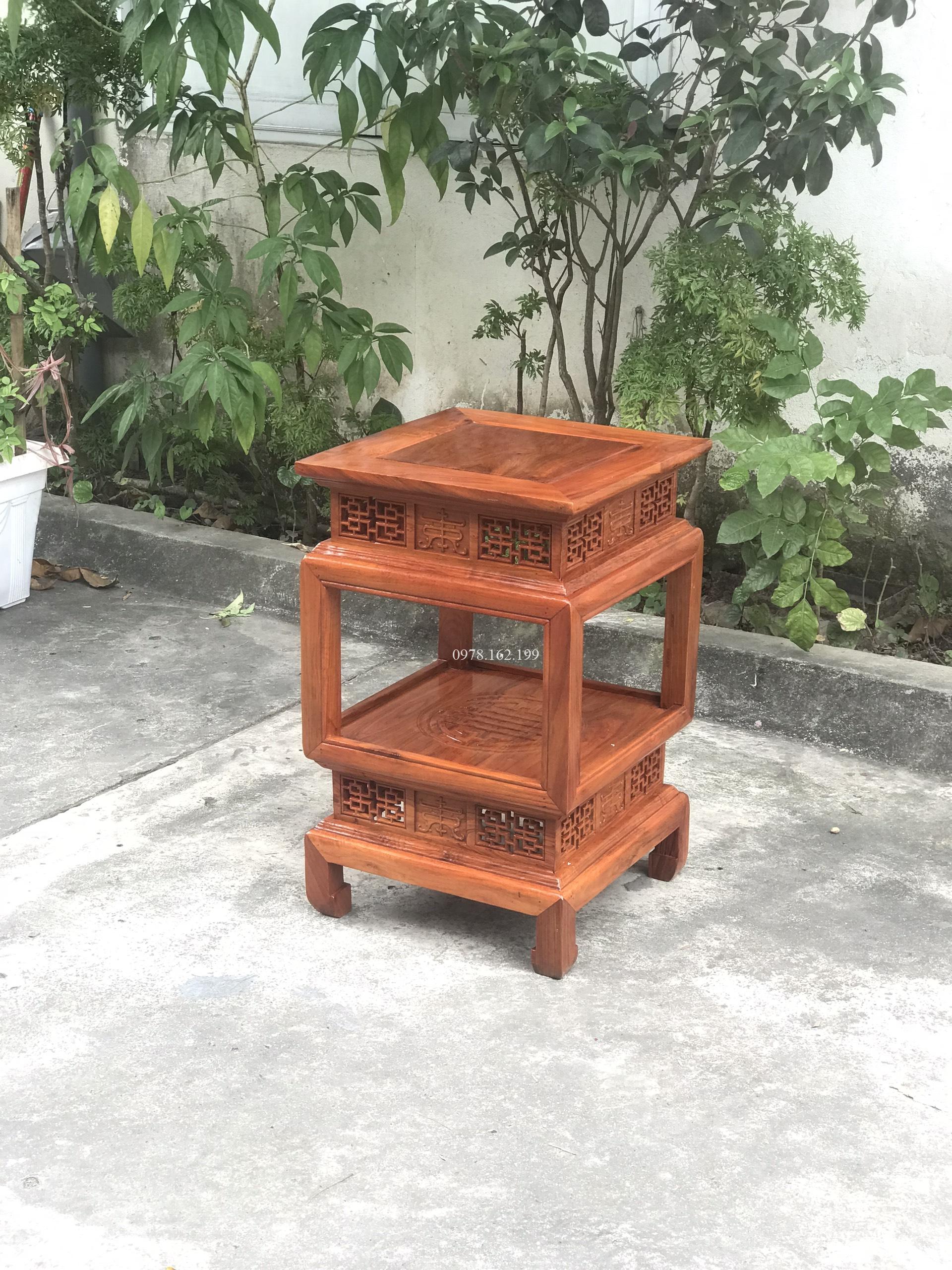 Đôn đèn vuông chữ thọ MS60