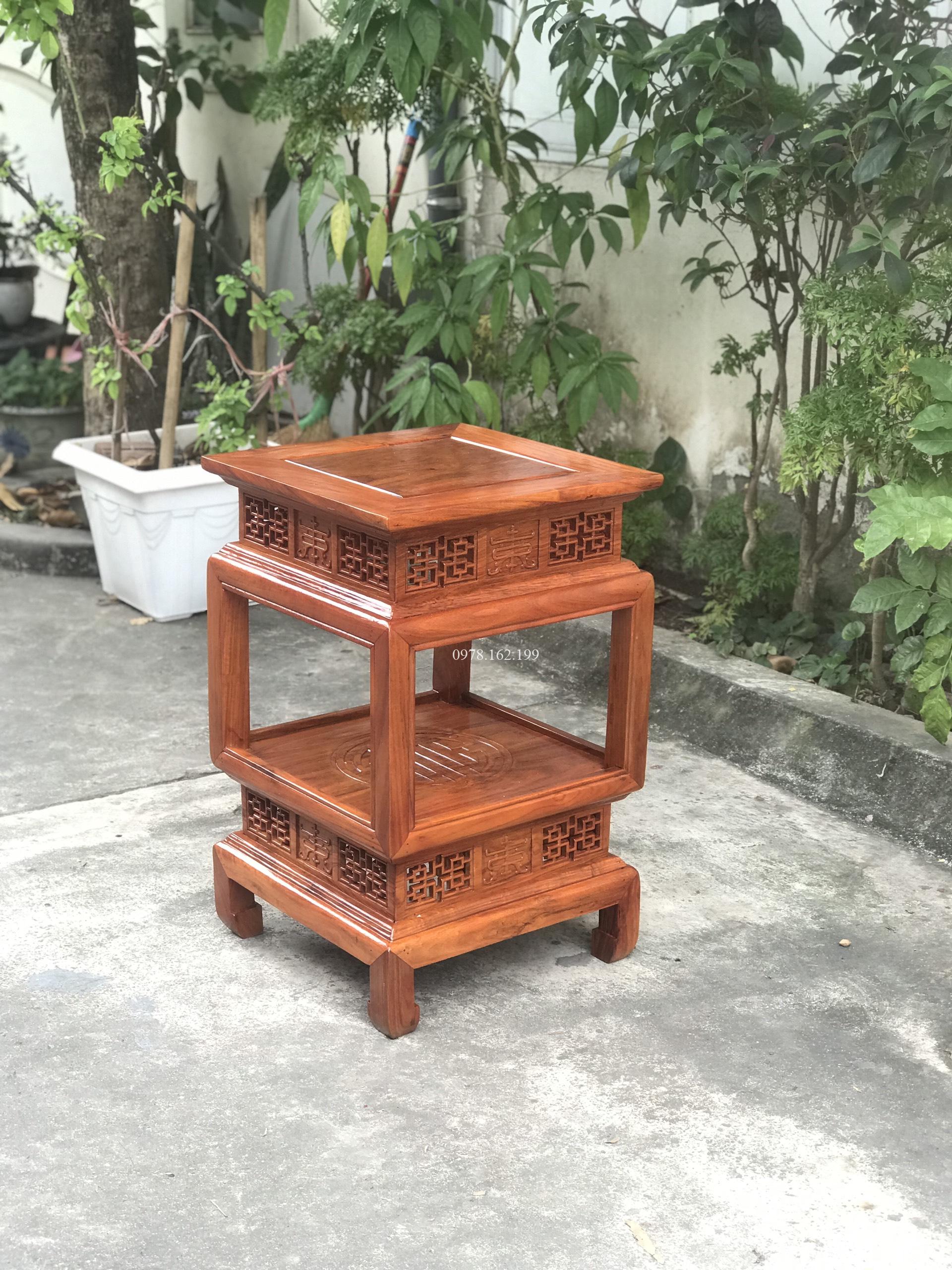 Đôn đèn vuông chữ thọ MS60 - Ảnh 5