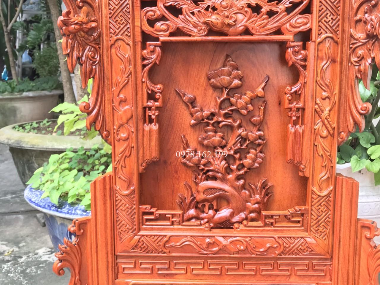 Giá gương thờ gỗ hương MS86 - Ảnh 2