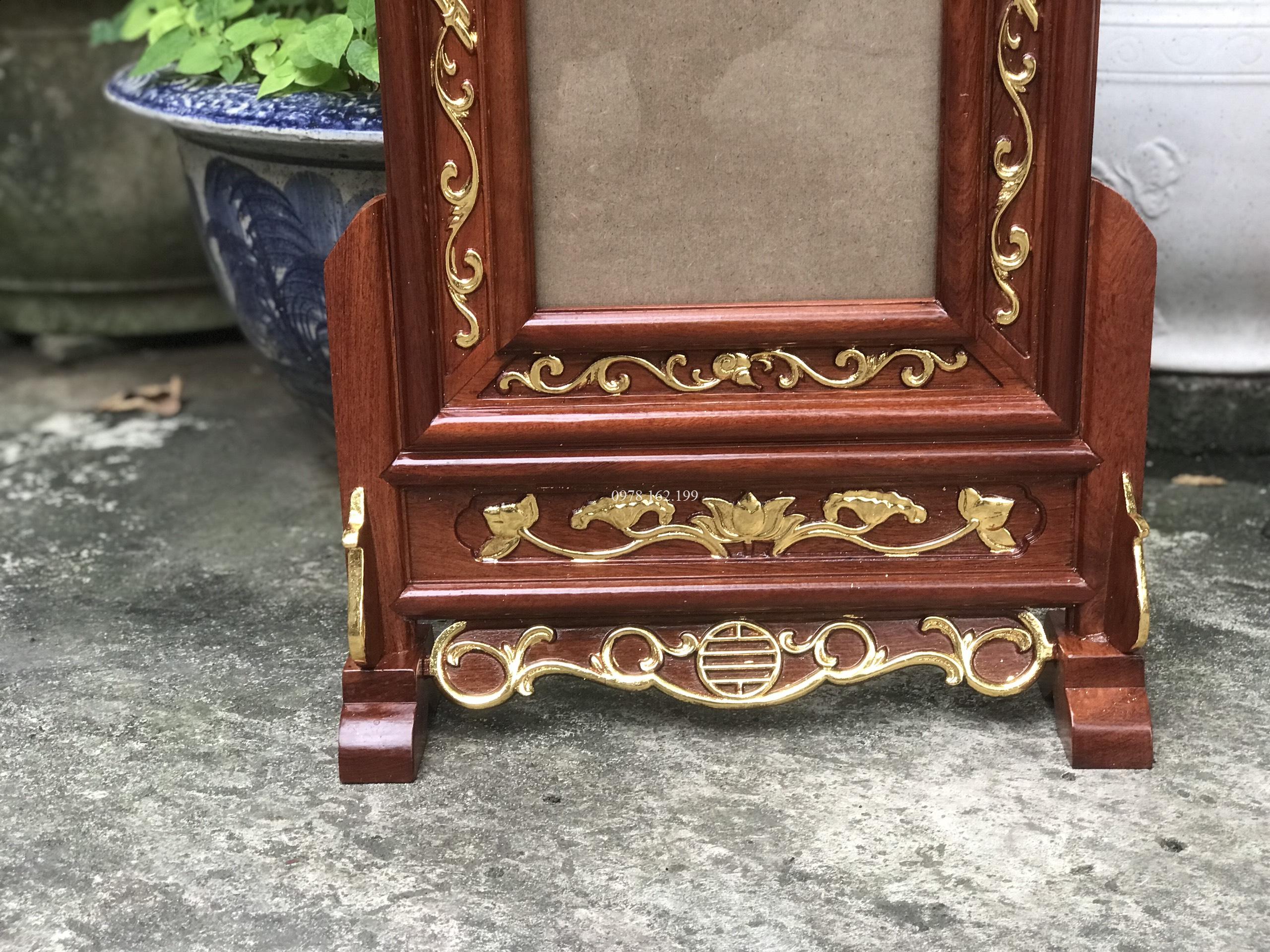 Khung Ảnh Thờ Gỗ Hương Hoa Lá Tây DSF587 - Ảnh 5