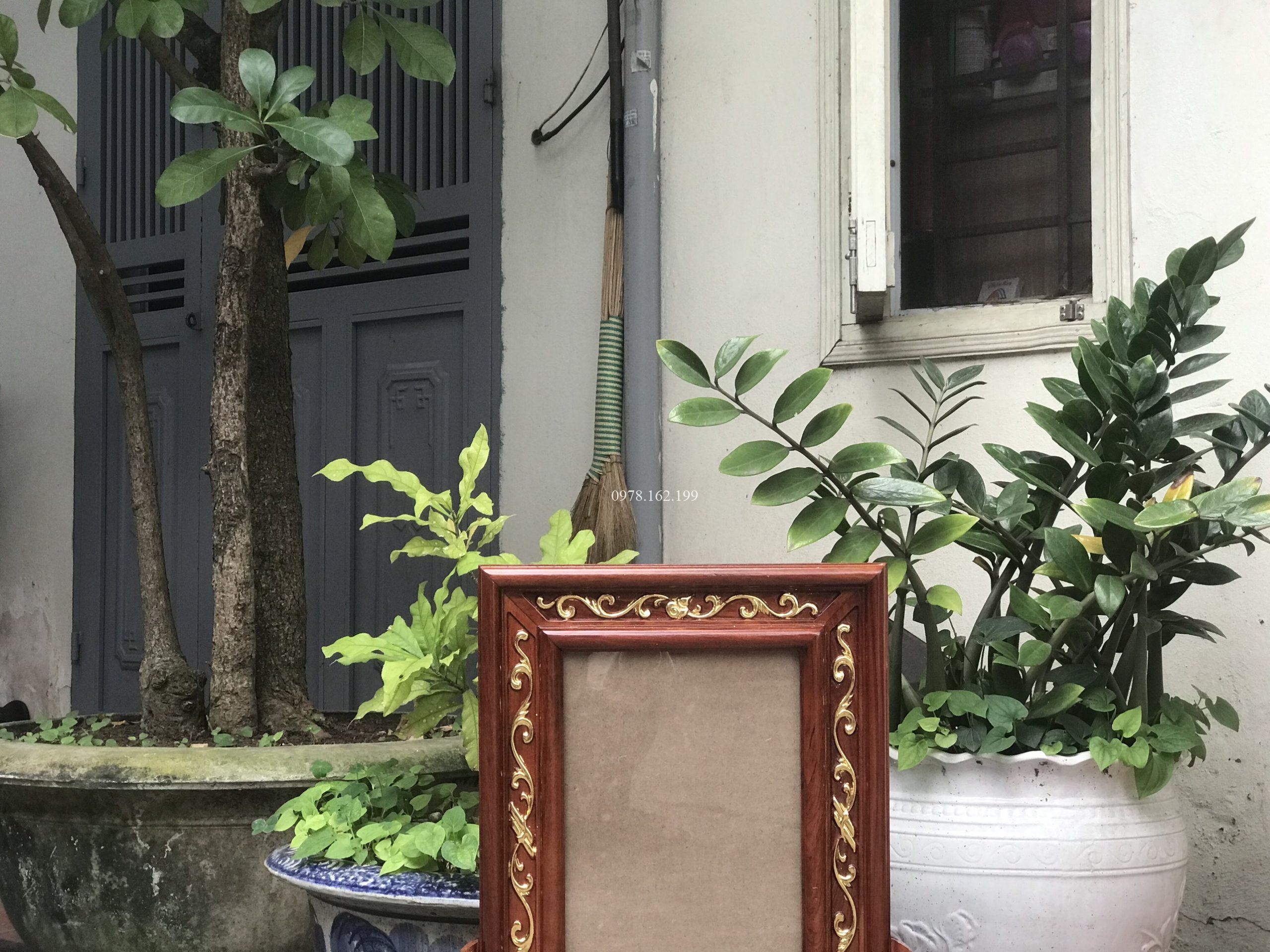 Khung Ảnh Thờ Gỗ Hương Hoa Lá Tây DSF587 - Ảnh 3