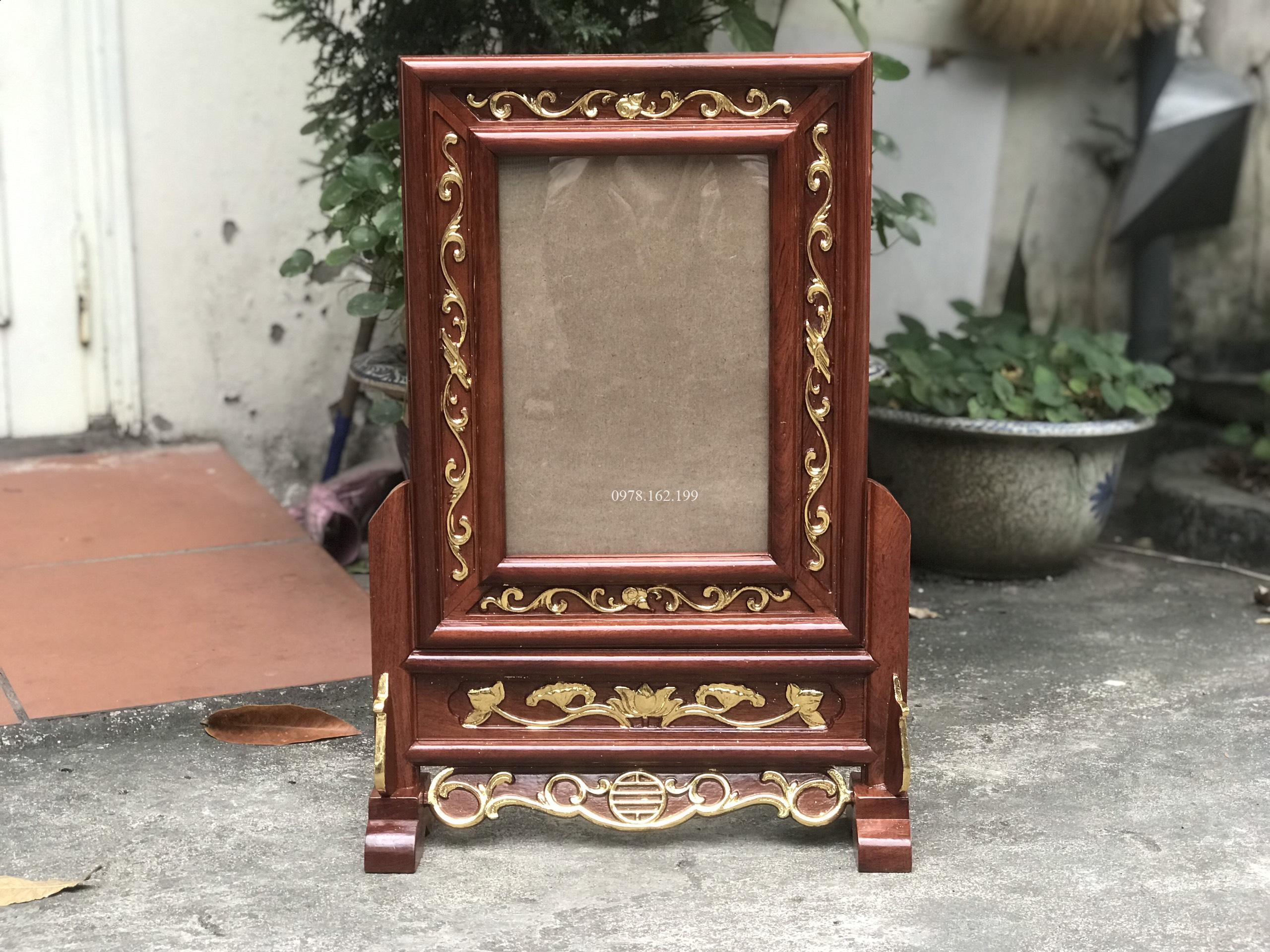 Khung Ảnh Thờ Gỗ Hương Hoa Lá Tây DSF587 - Ảnh 6