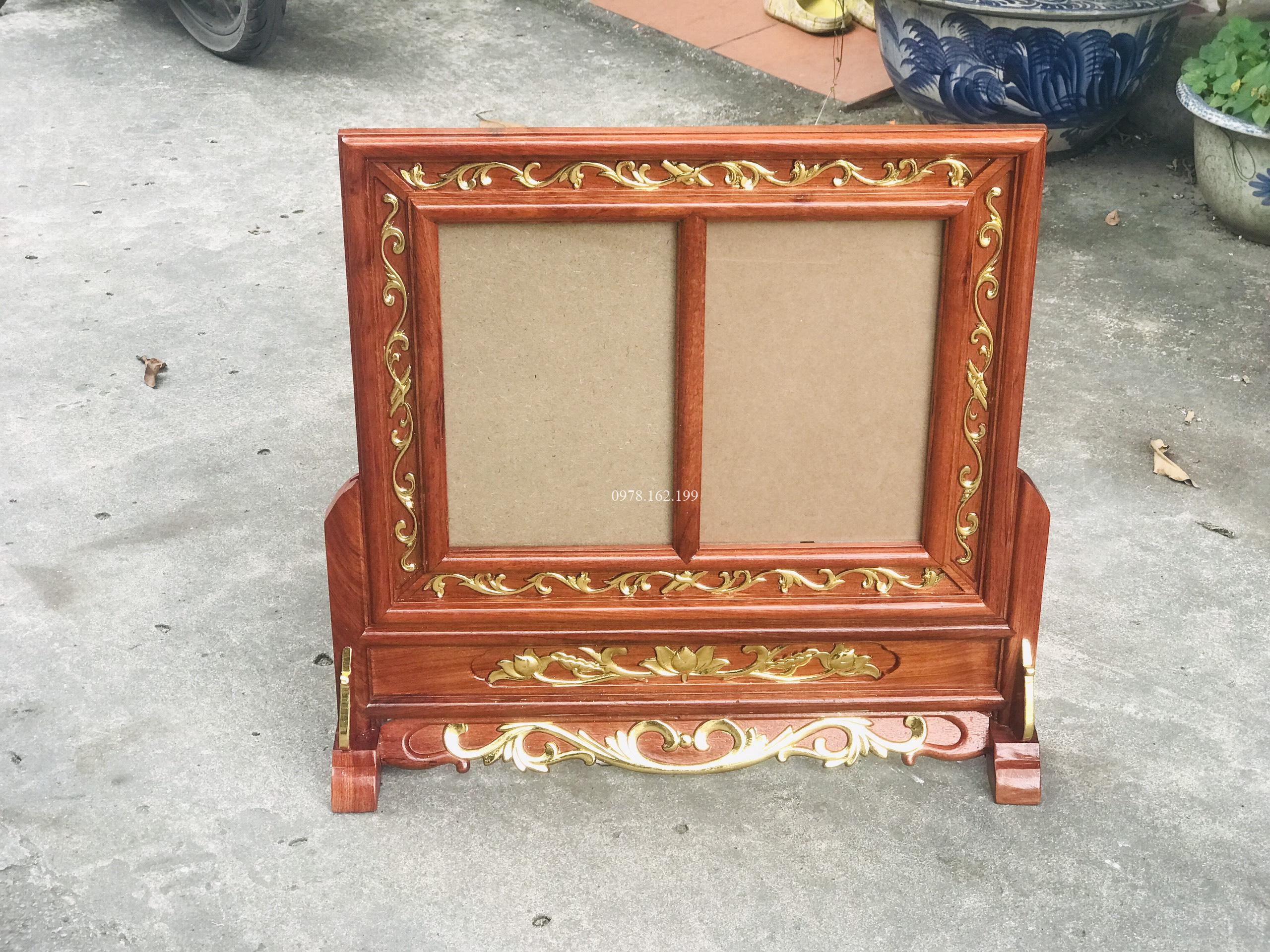 Khung ảnh lá tây dát vàng - Ảnh 2