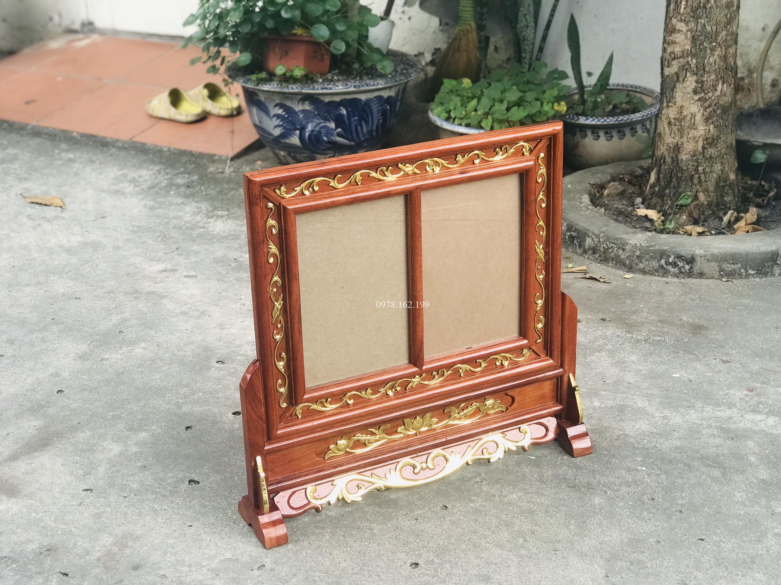 Khung ảnh lá tây dát vàng - Ảnh 3