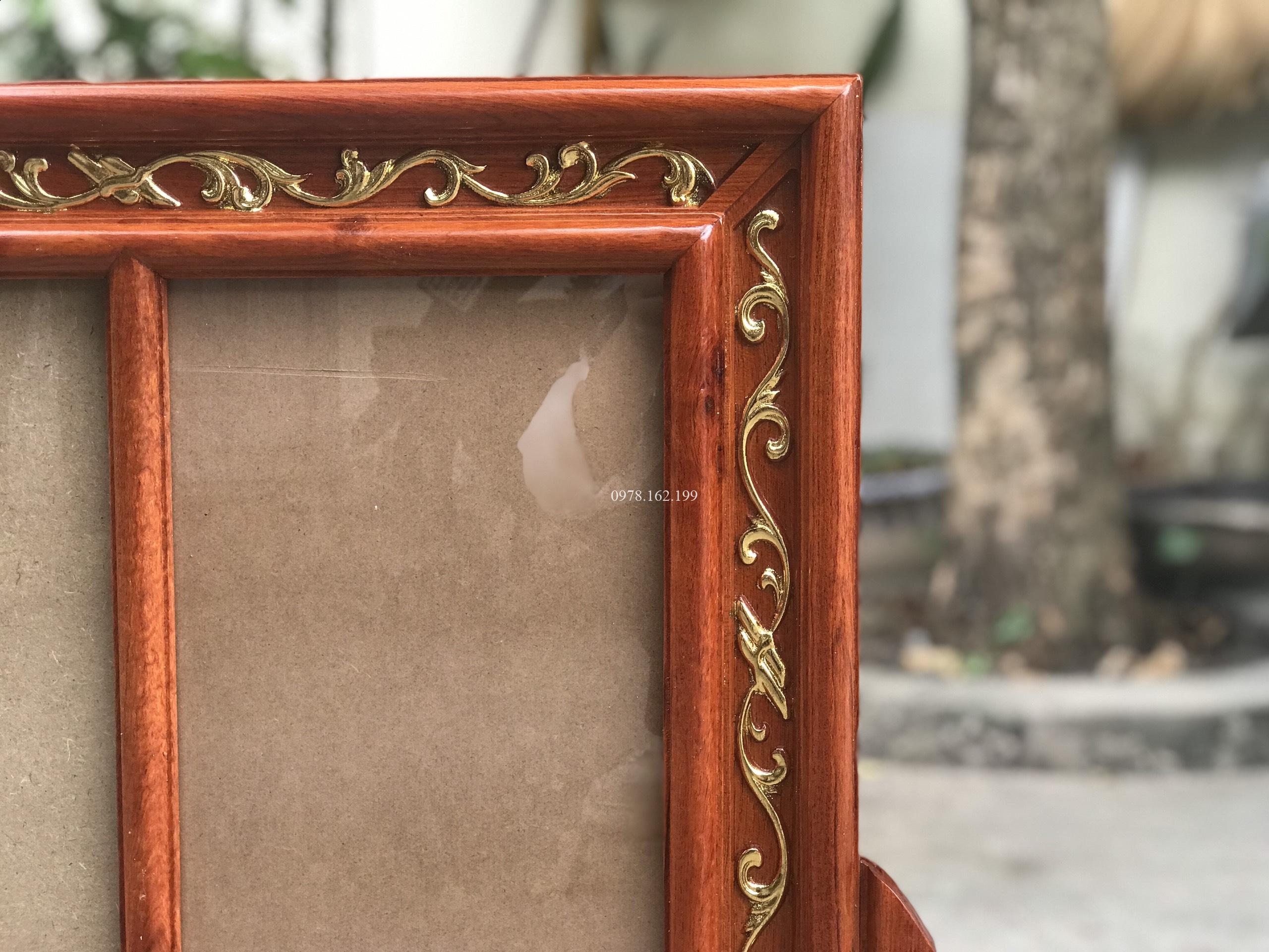 Khung ảnh lá tây dát vàng - Ảnh 6