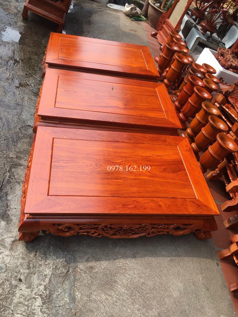 Bàn trà nhật trạm hoa mai - Ảnh 3