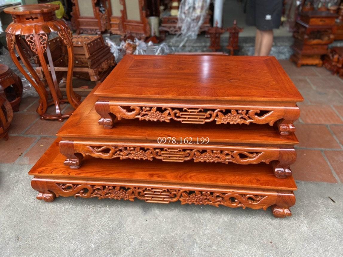 Bàn trà nhật trạm hoa mai - Ảnh 2