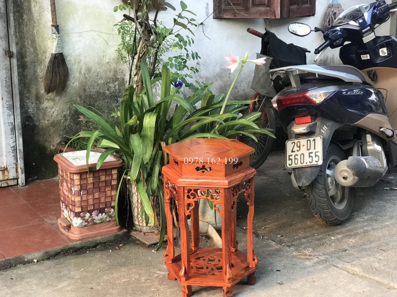 Đôn lục giác gỗ hương MS50