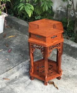 Đôn lục giác gỗ hương MS50