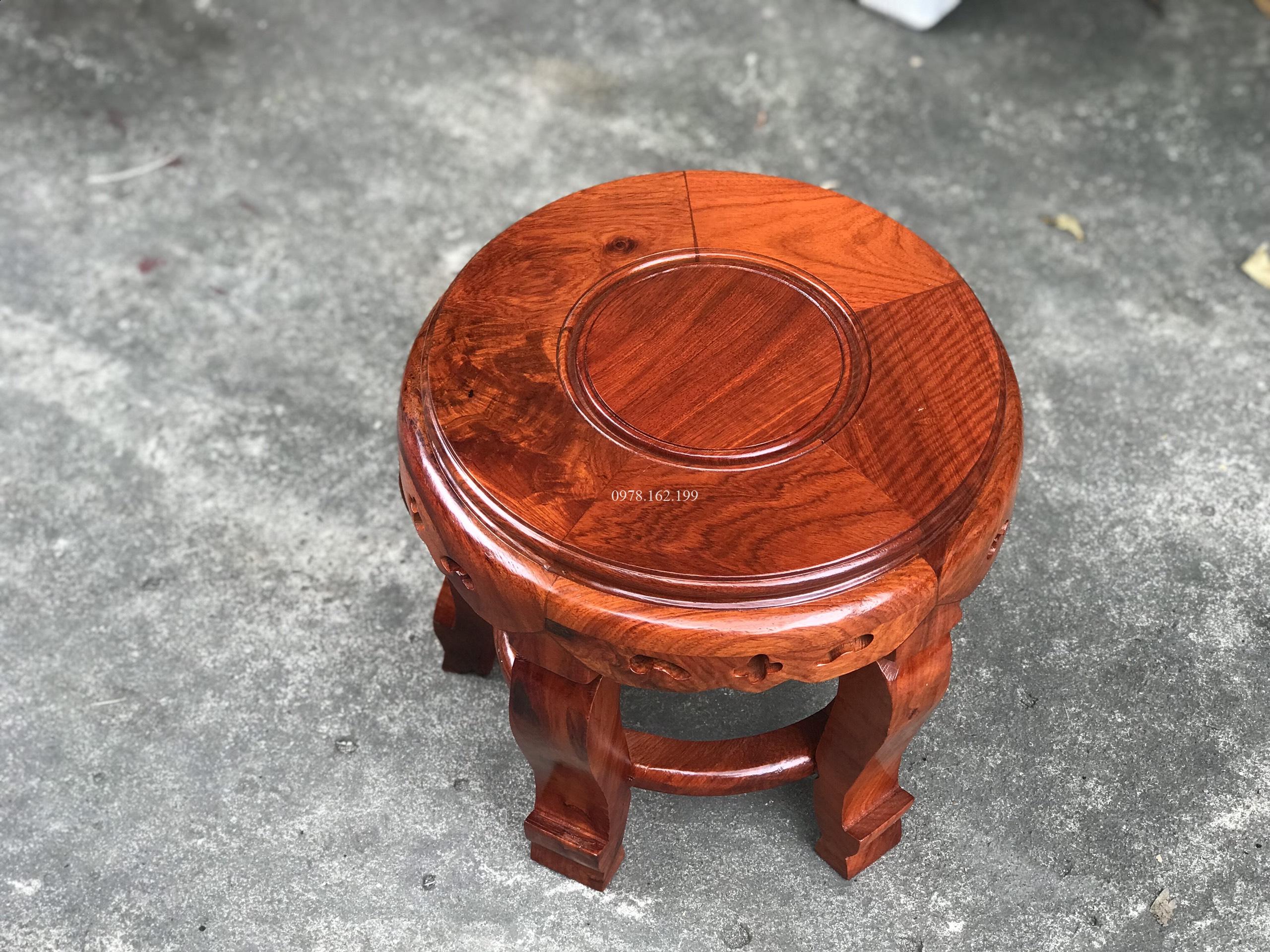 Đôn tròn gỗ hương MS30x30 - Ảnh 5