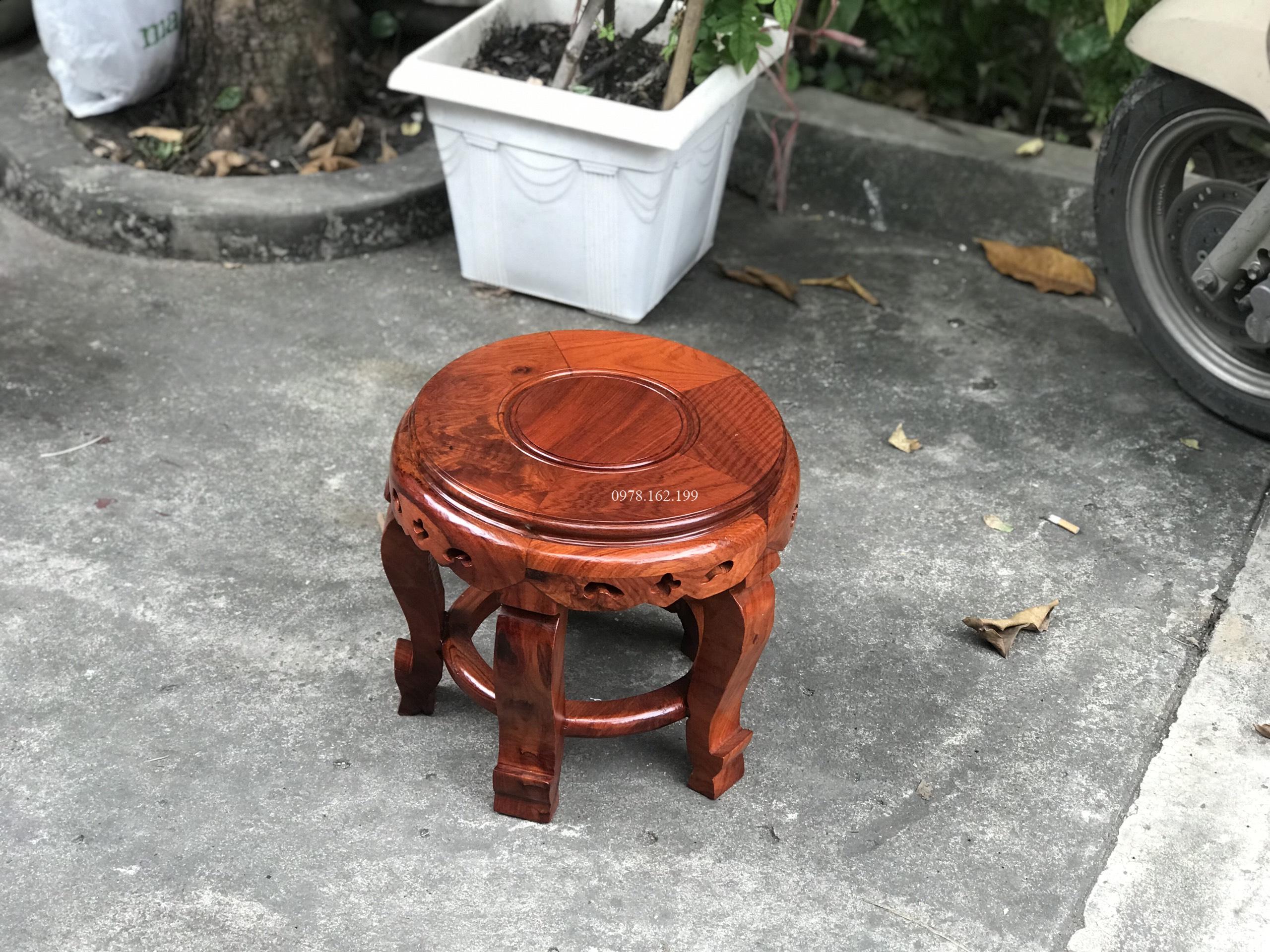 Đôn tròn gỗ hương MS30x30 - Ảnh 4
