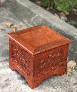 Đôn kê tượng chạm sen gỗ hương MS22