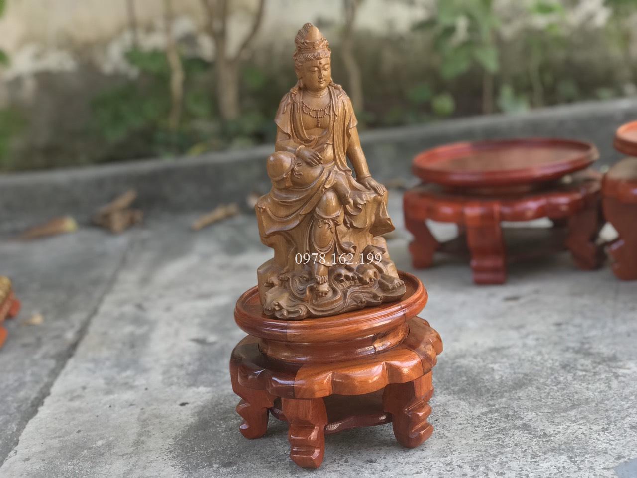 Kỷ váy kê tượng gỗ hương nhiều kích cỡ - Ảnh 7